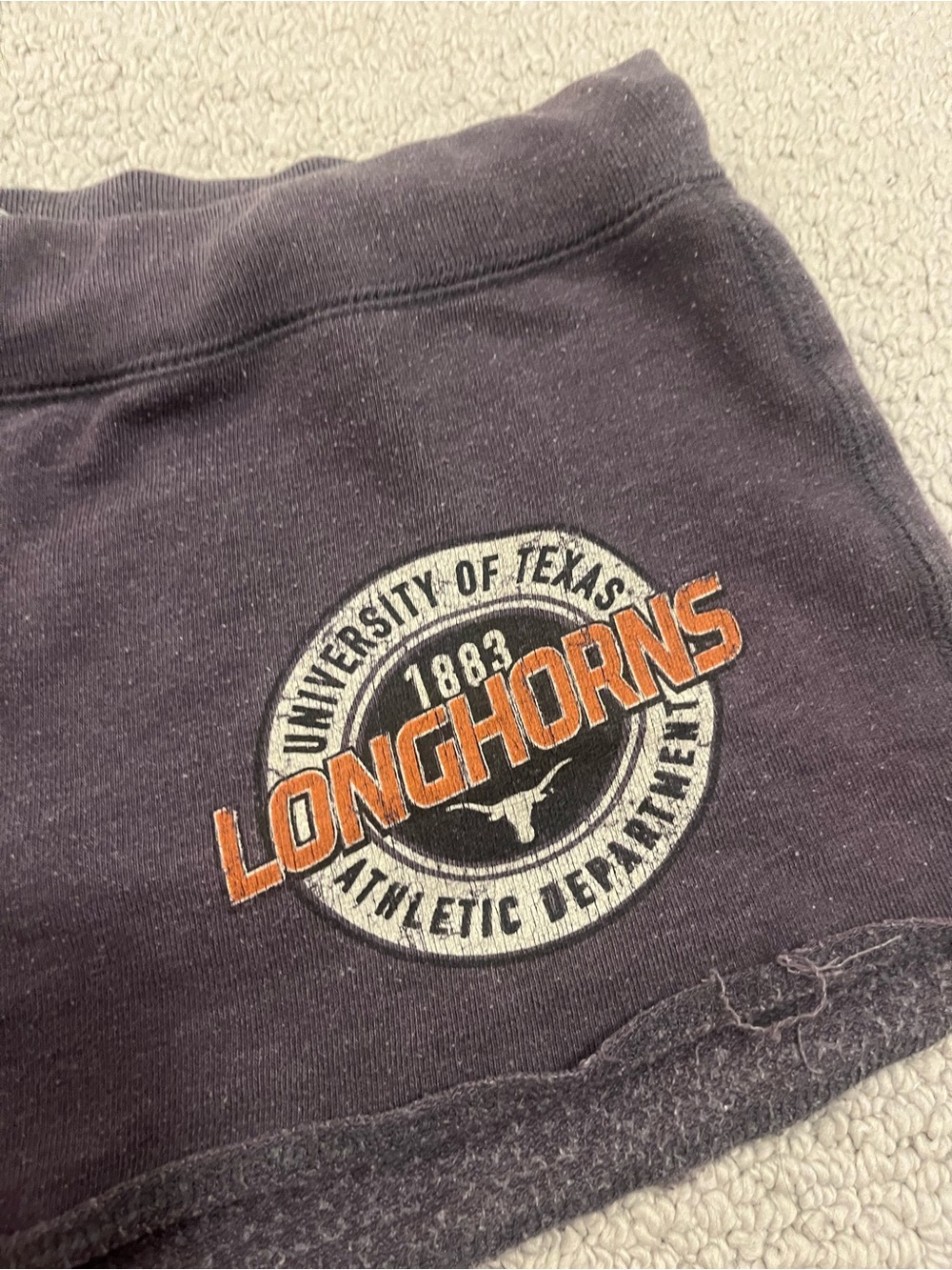 University of Texas Longhorns Women’s Dark Grey Mini Athletic Shorts